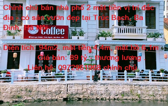Chính chủ bán nhà phố 2 mặt tiền